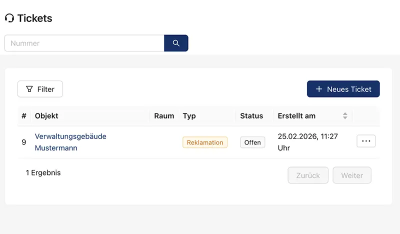 Kundenportal - Tickets